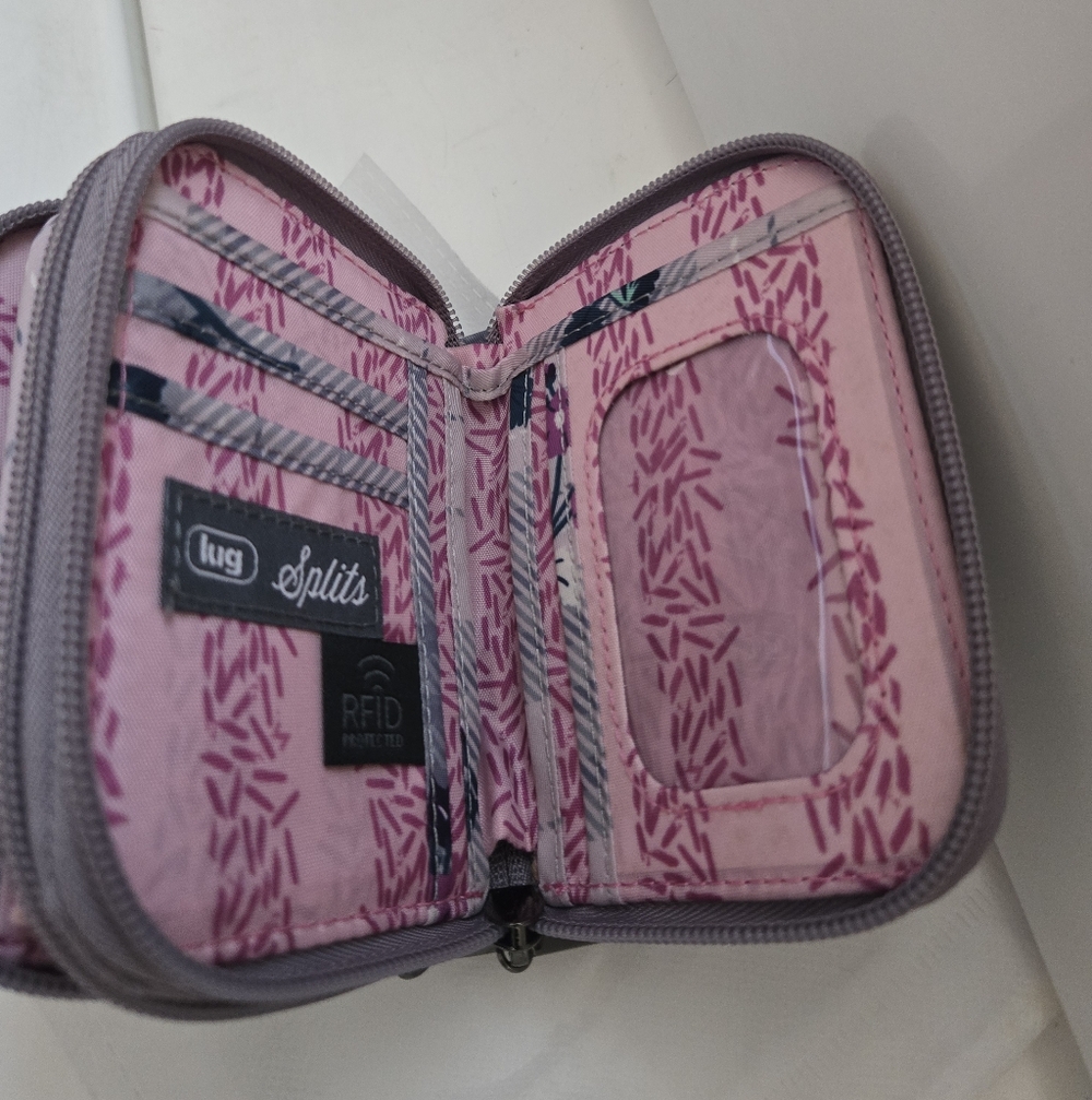Lug - Splits Wallet - Plaid Floral Gray - Picture 5 of 6